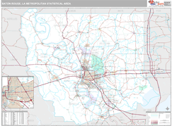 Baton Rouge Metro Area Digital Map Premium Style